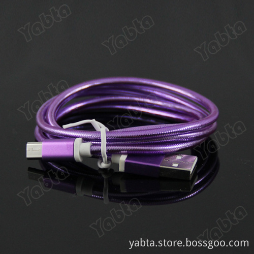 Shenzhen 2015 NEW Mobile Phone Spare Parts For Iphone Shiny Foil USB Cable